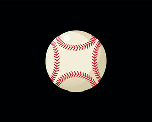 baseball sports concept, baseball ball icon vector illustration