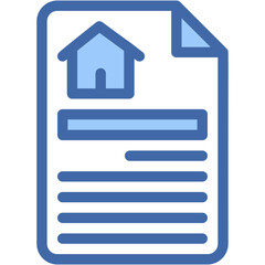 Vector Icon Document, Real Estate, Legal, Contract, Property, House