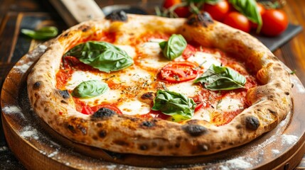 Envision an artisanal pizzeria in Florence, where pizzas are made with locally sourced ingredients.