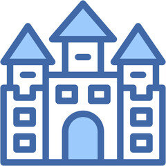 Vector Icon Castle, Cultures, Architecture And City, Medieval, Monument, Building