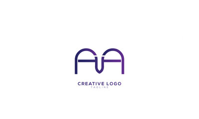 AA Abstract initial monogram letter alphabet logo design