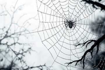 Obraz premium Halloween backgrounds with spider web