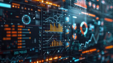 Visual representation of AI data processing and analysis