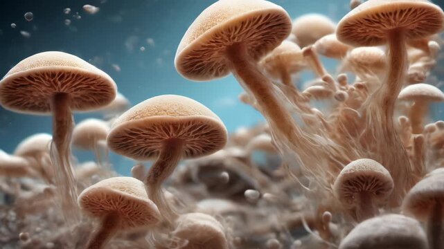 A microscopic view of Saccharomyces boulardi yeast, Generative AI
