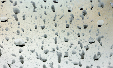 Dirt on the car glass. Abstract background