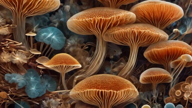 A microscopic view of Saccharomyces boulardi yeast, Generative AI