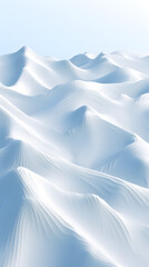 Obraz premium Digital technology minimalist white mountains 3d abstract graphics poster background