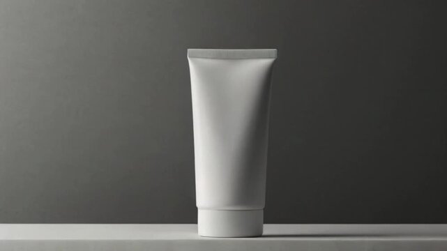 cosmetic product Blank white tube for cosmetic product design mock-up on a pedestal. Beauty cosmetic bottle mockup template for skin care, wellness, cream, lotion, gel, beauty packaging generative ai	