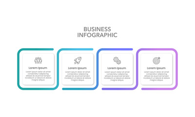 4 Steps or Options infographic design template. Diagram, Annual report, Banner, Business presentation and Workflow. Vector illustration.