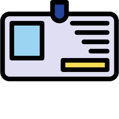 Vector Icon ID Card, Identification, User, Identity, Pass