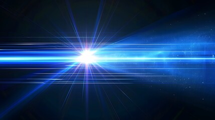 Obraz premium blue light on dark background