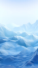 Fototapeta premium Digital technology minimalist blue mountains 3d abstract graphics poster background