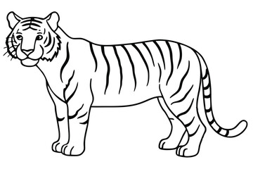 Tiger line art illustration Design Concepts