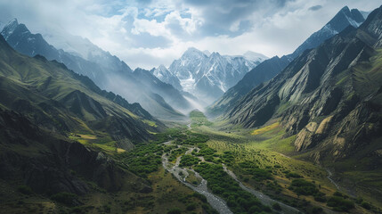 a hidden valley in the Karakoram Range