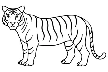 Fototapeta premium Tiger line art illustration Design Concepts