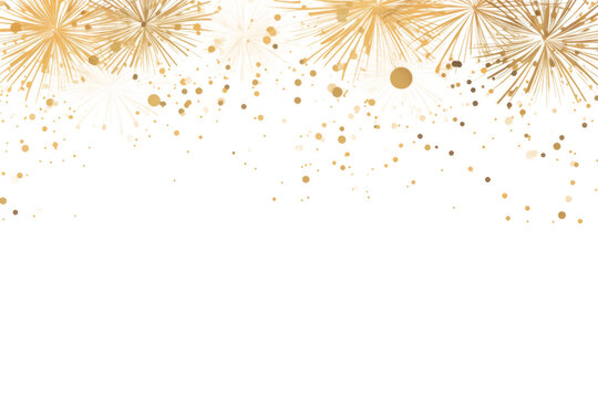 PNG  Gold fireworks confetti paper celebration.