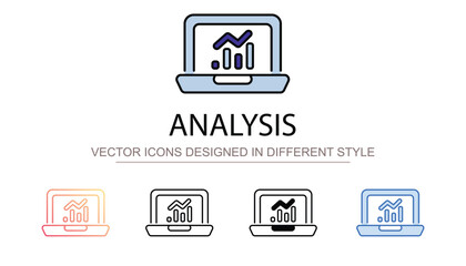 Analysis icon design with white background stock illustration