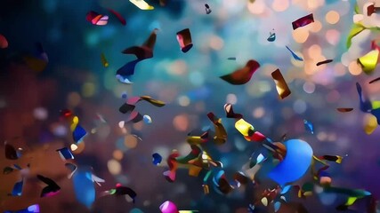Confetti explosion, party celebration concept