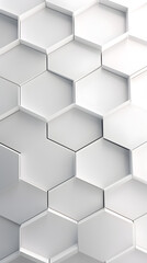 Naklejka premium Digital white 3d honeycomb structure hexagonal graphic poster background