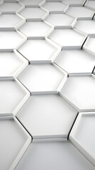 Naklejka premium Digital white 3d honeycomb structure hexagonal graphic poster background