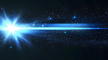 Obraz premium blue light on dark background