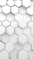 Naklejka premium Digital white 3d honeycomb structure hexagonal graphic poster background