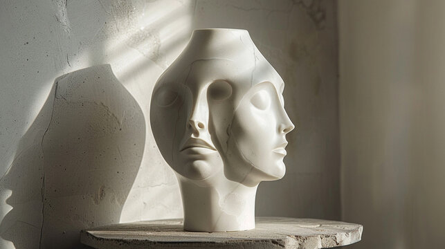 the Rubin Vase that can be seen as either a vase or two faces - Powered by Adobe