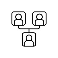 Virtual event outline icons, minimalist vector illustration ,simple transparent graphic element .Isolated on white background