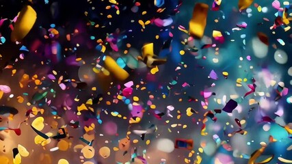 Confetti explosion, party celebration concept
