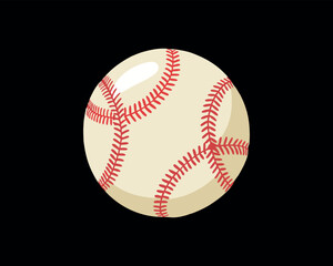 baseball sports concept, baseball ball icon vector illustration