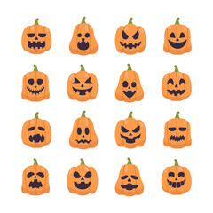 hand drawn Set Halloween Spooky collection