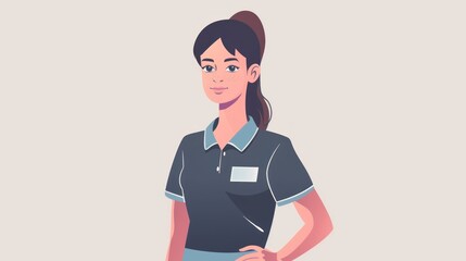 Fototapeta premium Image of a female football referee with a good personality