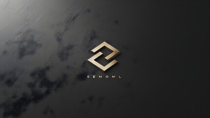 A sleek business logo featuring a unique abstract mark with sharp geometric shapes, captured in high-definition. 
