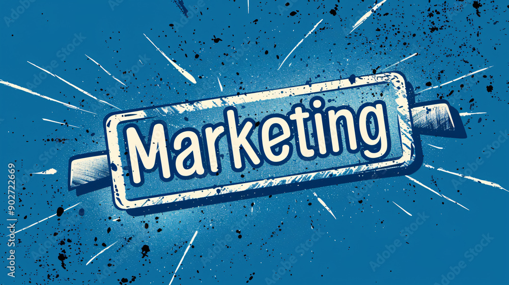 Aufkleber grunge style sign with text marketing, showing concept of advertisement