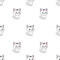 seamless pattern with cats