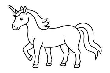 Obraz premium Unicorn line art illustration Design Concepts