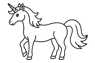 Unicorn line art illustration Design Concepts