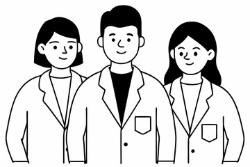 all pharmacist line art illustration