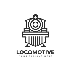 old locomotive train logo design template illustration © mahaputrarahadian11