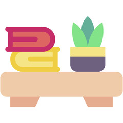 Vector Icon Shelf, Rack, Decoration, Household, Furniture, Indoor