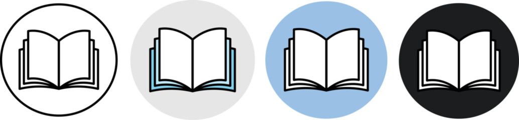 Open book icon set vector illustration education icon for school, college, university  