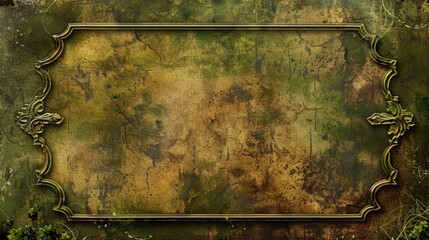 Green brown label for custom text