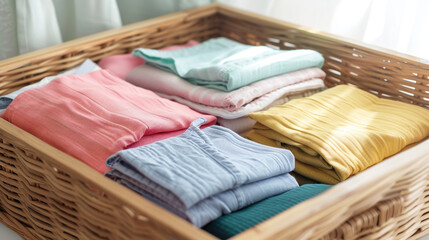 Modern wardrobe setup featuring neatly arranged clothing and accessories, showcasing a minimalistic and organized approach to wardrobe design with stylish storage solutions