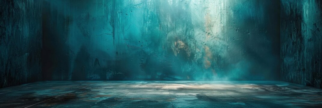 A dimly lit, eerie room with textured walls and a mysterious ambiance, evoking a sense of suspense and surrealism.