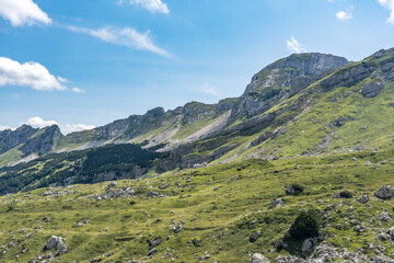 Majestic summer day in the Durmitor National park. Village Zabljak, Montenegro, Balkans, Europe. Scenic image of popular travel destination. Discover the beauty of earth. Hiking nature destination