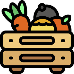 Vector Icon Vegetables, Farming, Healthy Food, Vegan, Harvest, Farm