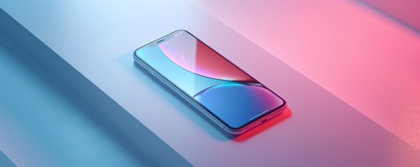 High-resolution photo of a modern smartphone with vibrant colors and smooth reflections