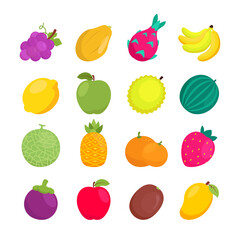 Fresh fruit vector element illustration on white background