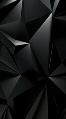 Fototapeta premium Digital black modern 3d geometry abstract graphic poster background