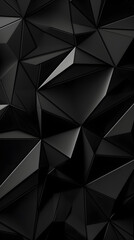 Fototapeta premium Digital black modern 3d geometry abstract graphic poster background